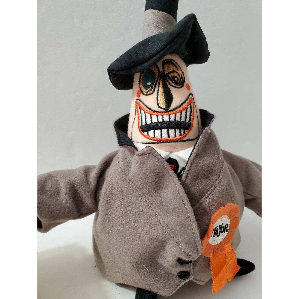 Nightmare Before Christmas Disney Store Mayor Bean Bag Plush Revolving Head 8"